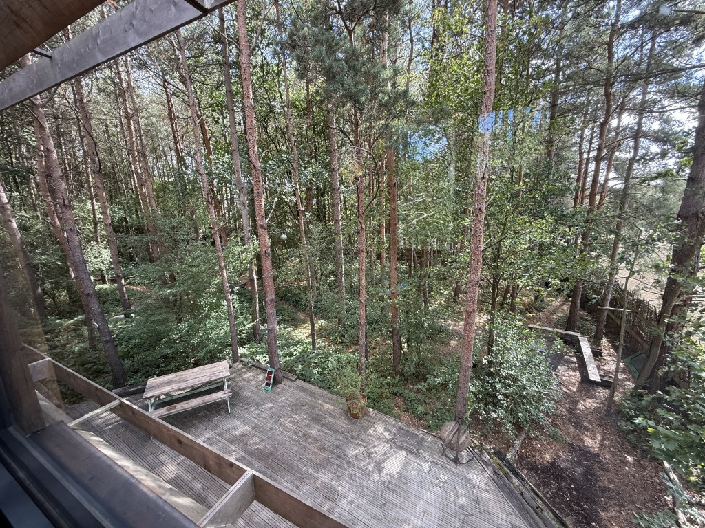 Lot: 188 - APPROX. ONE ACRE OF LAND IN SEMI-RURAL LOCATION WITH UNIQUE HOLIDAY RENTAL - View from first floor bedroom